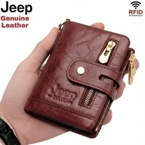 100% Original Leather Money Bag - Chocolate